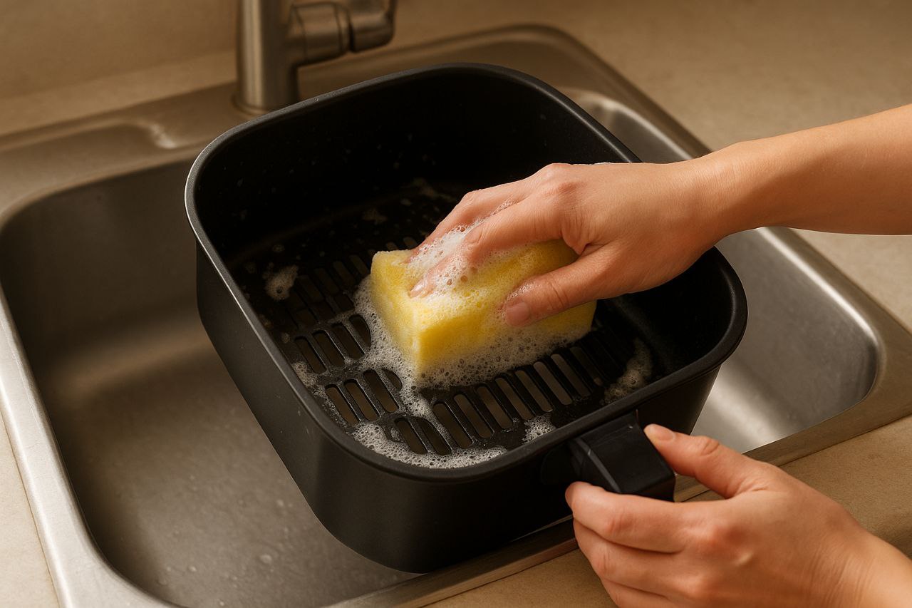 با یک اسفنج نرم راحت بشورید